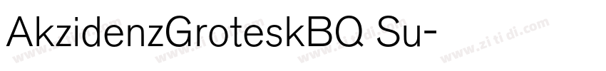 AkzidenzGroteskBQ Su字体转换